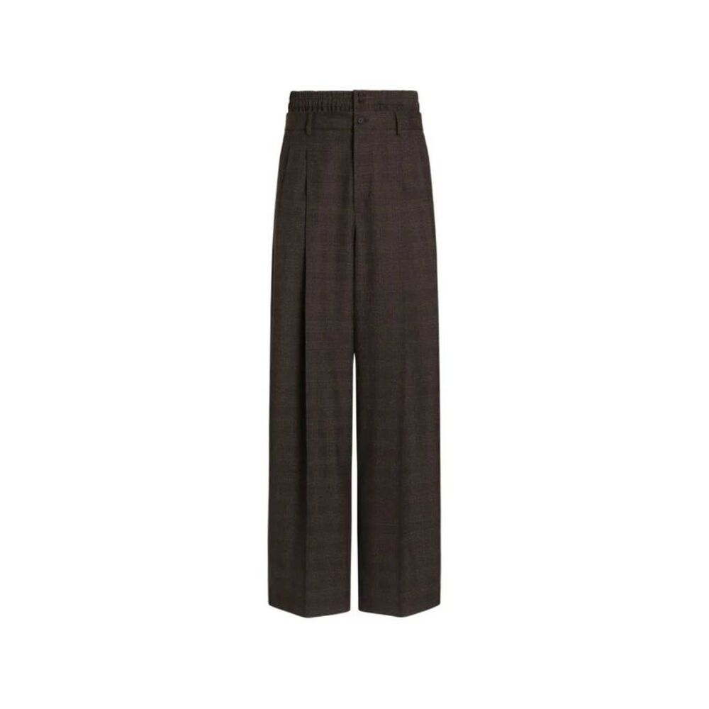 Dolce & Gabbana Men Glen Wool Check Trousers